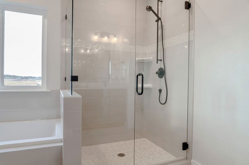 Contemporary Shower with Glass Walls